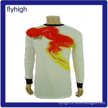 Unisex Orange/White Simple Long Sleeve Tee Shirt